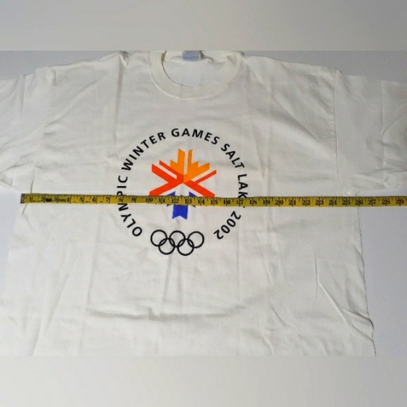 Vintage Men's Olympic Winter Games Salt Lake 2002 White Tshirt - Picture 5 of 11